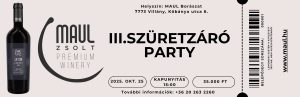 III. Szüretzáró Party Belépőjegy
